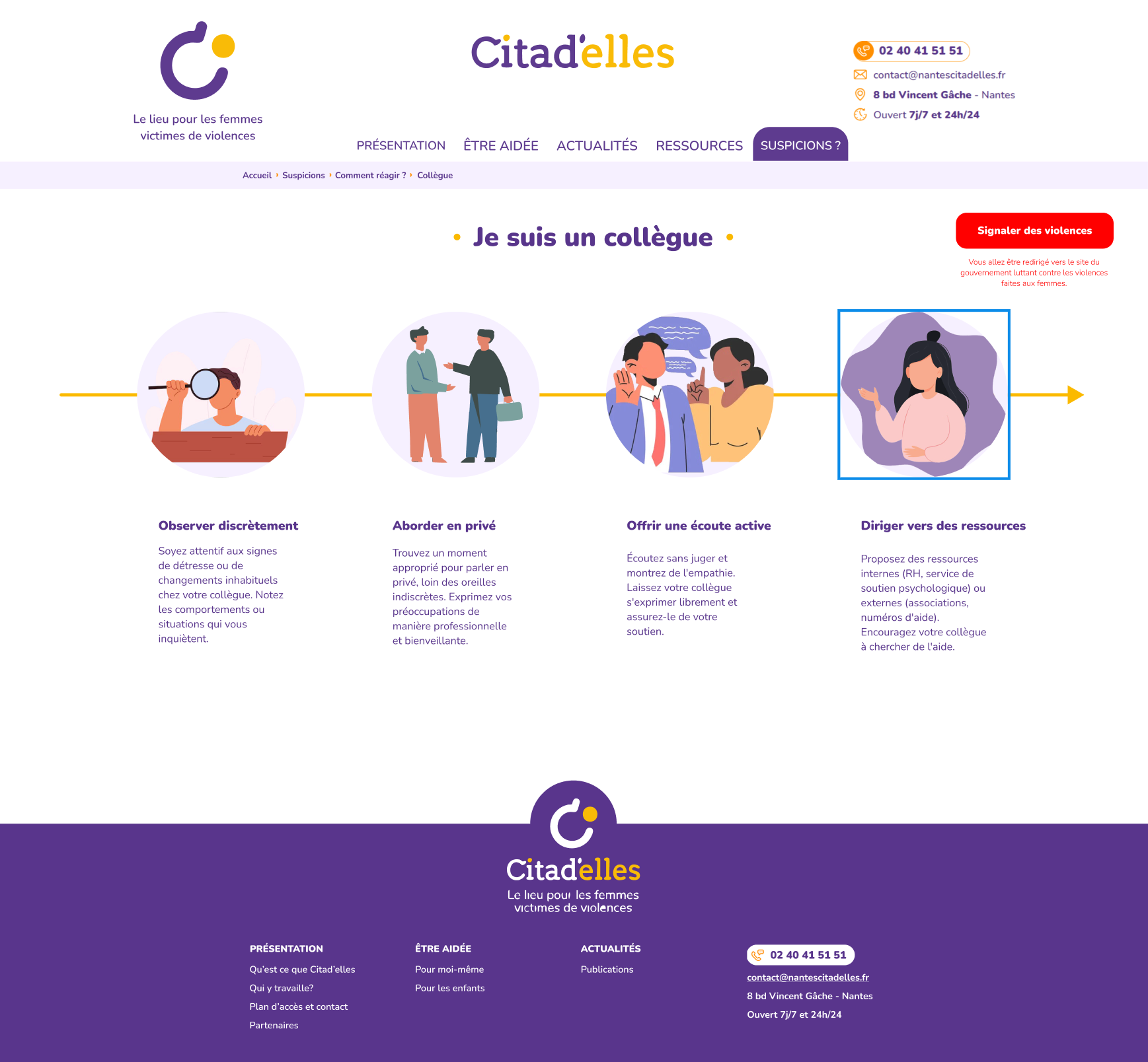 Interface de coordination vue détail