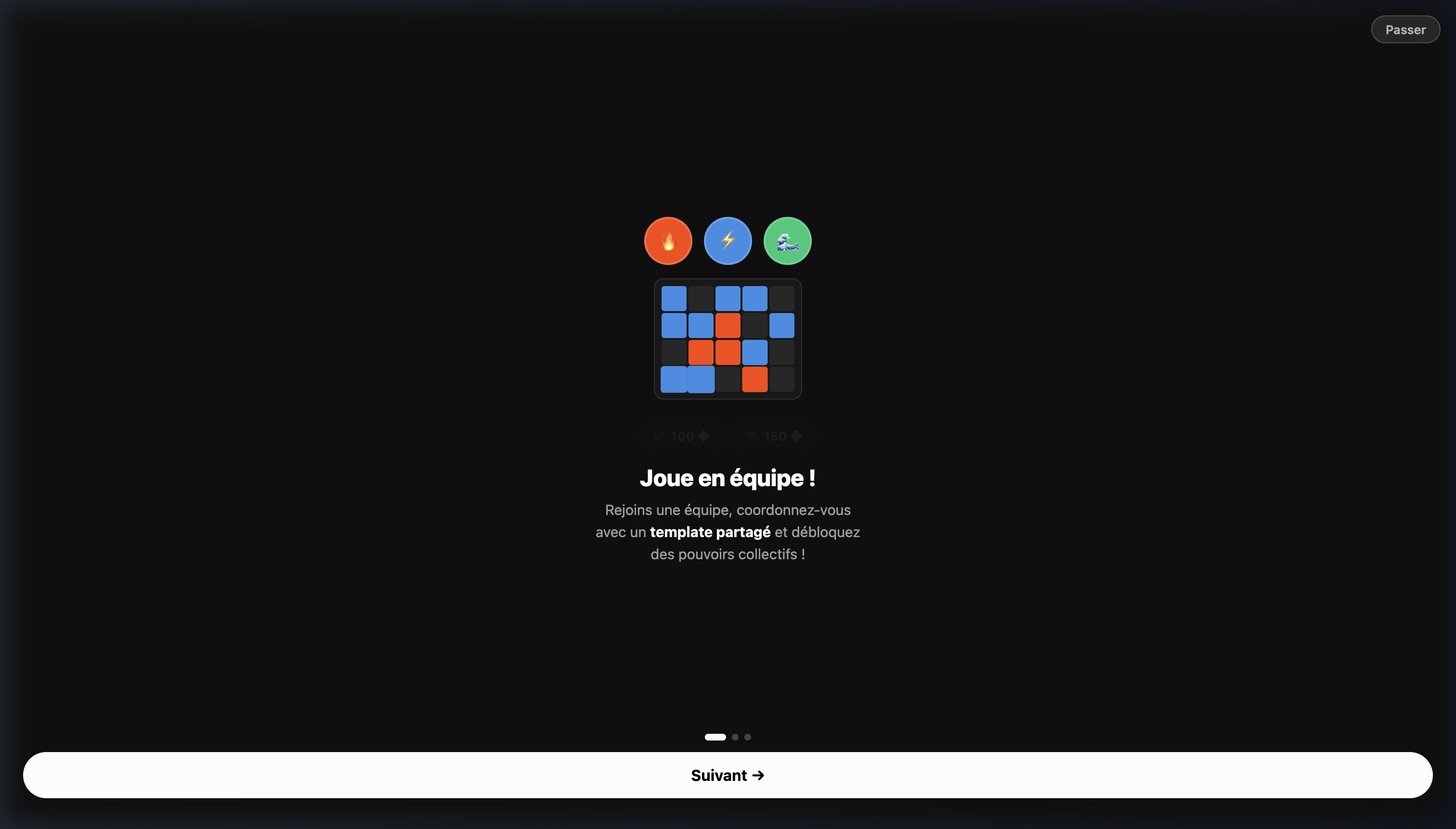 Onboarding Joue en équipe