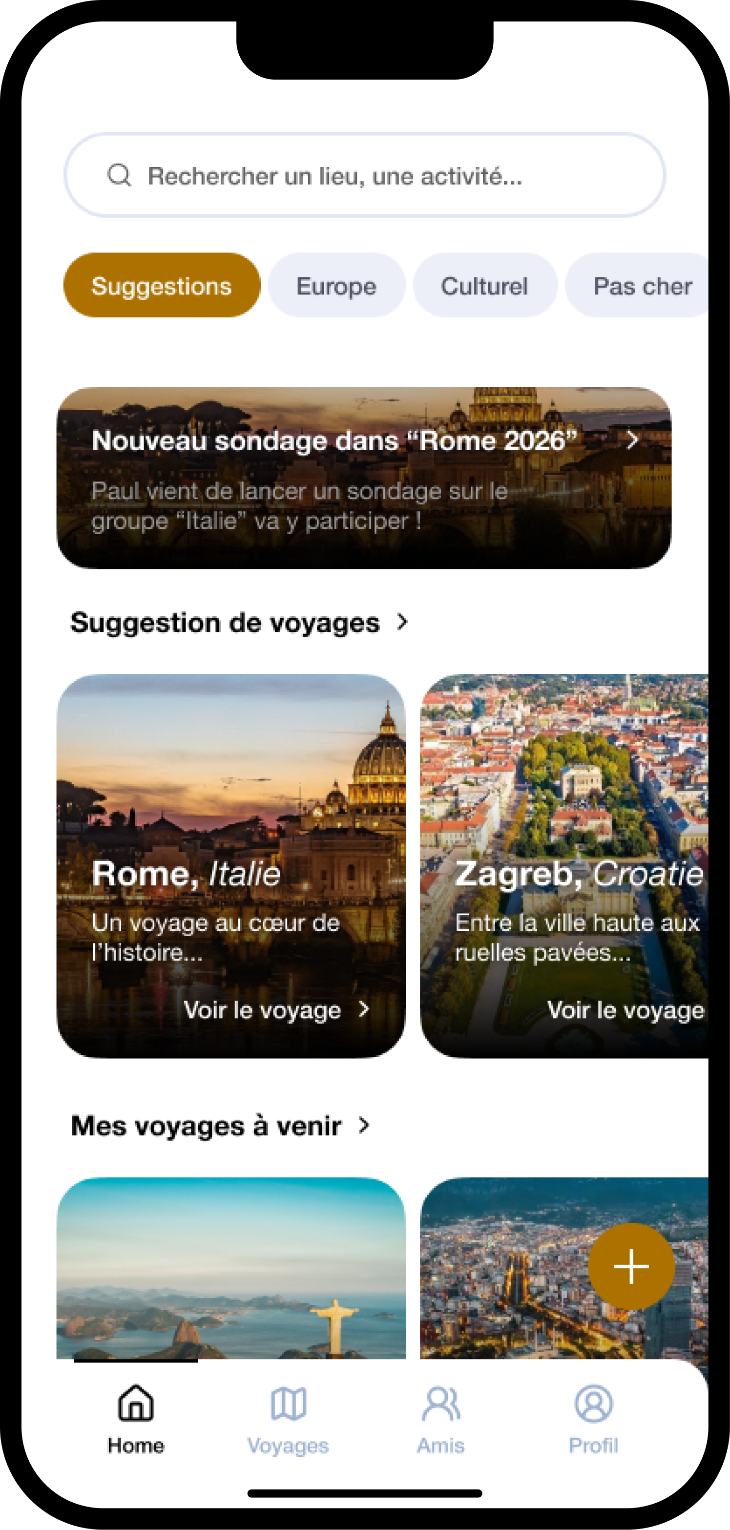 Home Feed et suggestions