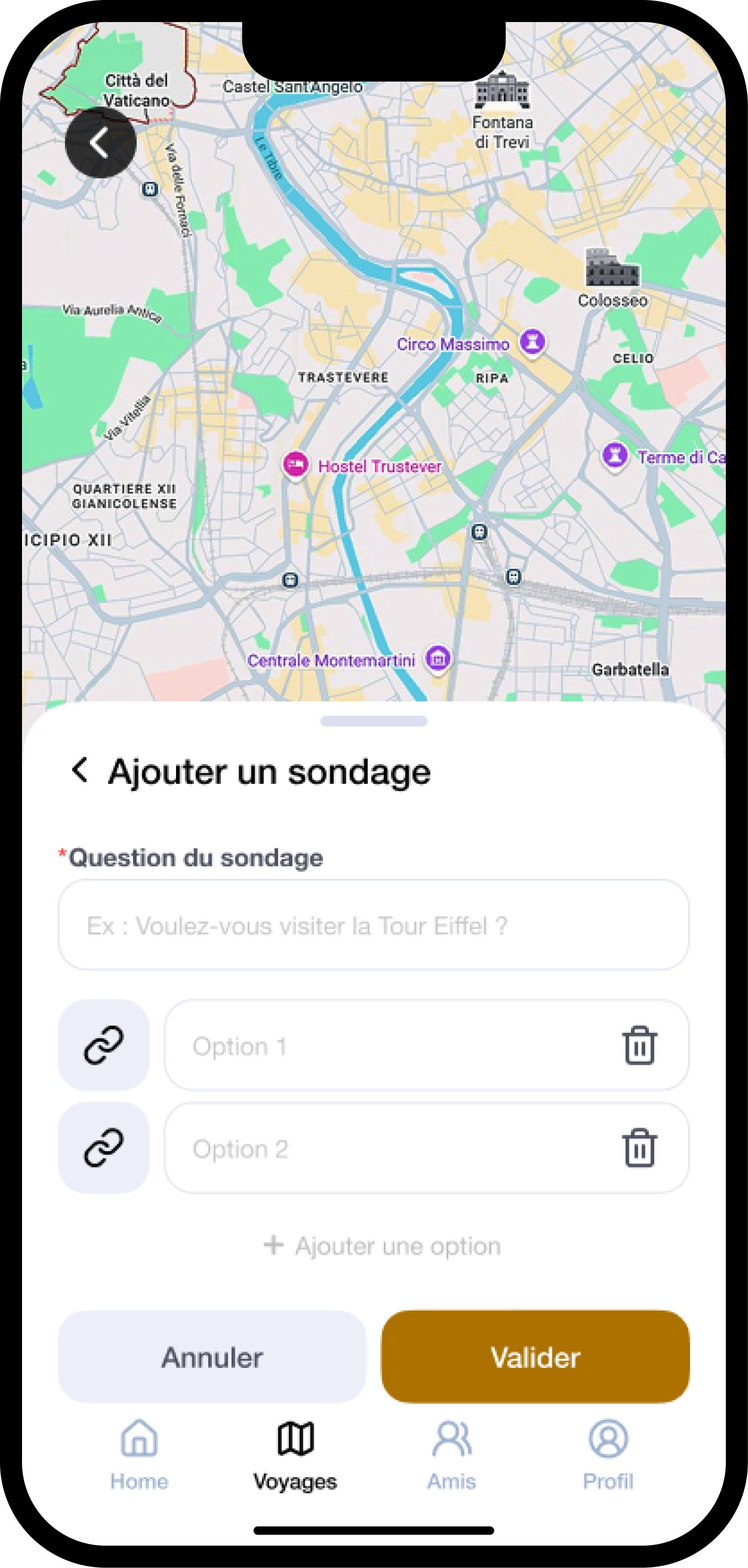 Créer un sondage Formulaire